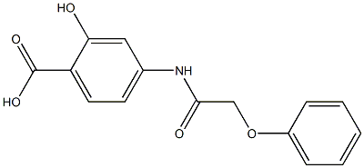 2-hydroxy-4-(2-phenoxyacetamido)benzoic acid 结构式