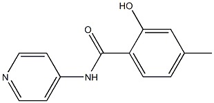 2-hydroxy-4-methyl-N-(pyridin-4-yl)benzamide 结构式