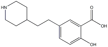 2-hydroxy-5-[2-(piperidin-4-yl)ethyl]benzoic acid 结构式