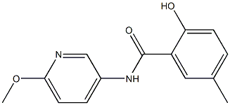 2-hydroxy-N-(6-methoxypyridin-3-yl)-5-methylbenzamide 结构式