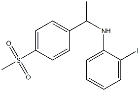 2-iodo-N-[1-(4-methanesulfonylphenyl)ethyl]aniline 结构式