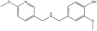 2-methoxy-4-({[(6-methoxypyridin-3-yl)methyl]amino}methyl)phenol 结构式