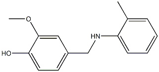 2-methoxy-4-{[(2-methylphenyl)amino]methyl}phenol 结构式