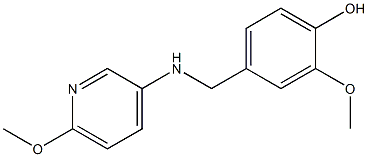 2-methoxy-4-{[(6-methoxypyridin-3-yl)amino]methyl}phenol 结构式