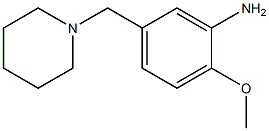 2-methoxy-5-(piperidin-1-ylmethyl)aniline 结构式