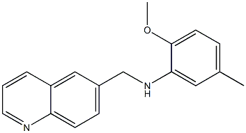 2-methoxy-5-methyl-N-(quinolin-6-ylmethyl)aniline 结构式
