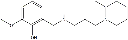 2-methoxy-6-({[3-(2-methylpiperidin-1-yl)propyl]amino}methyl)phenol 结构式