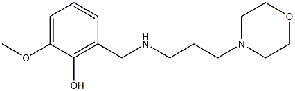 2-methoxy-6-({[3-(morpholin-4-yl)propyl]amino}methyl)phenol 结构式