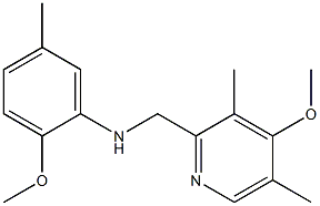 2-methoxy-N-[(4-methoxy-3,5-dimethylpyridin-2-yl)methyl]-5-methylaniline 结构式