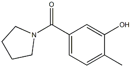 2-methyl-5-(pyrrolidin-1-ylcarbonyl)phenol 结构式