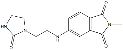 2-methyl-5-{[2-(2-oxoimidazolidin-1-yl)ethyl]amino}-2,3-dihydro-1H-isoindole-1,3-dione 结构式