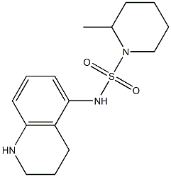 2-methyl-N-(1,2,3,4-tetrahydroquinolin-5-yl)piperidine-1-sulfonamide 结构式