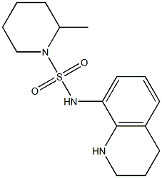 2-methyl-N-(1,2,3,4-tetrahydroquinolin-8-yl)piperidine-1-sulfonamide 结构式