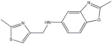 2-methyl-N-[(2-methyl-1,3-thiazol-4-yl)methyl]-1,3-benzoxazol-5-amine 结构式