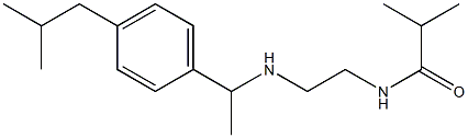 2-methyl-N-[2-({1-[4-(2-methylpropyl)phenyl]ethyl}amino)ethyl]propanamide 结构式