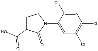 2-oxo-1-(2,4,5-trichlorophenyl)pyrrolidine-3-carboxylic acid 结构式