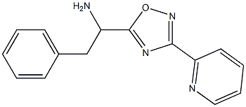 2-phenyl-1-[3-(pyridin-2-yl)-1,2,4-oxadiazol-5-yl]ethan-1-amine 结构式