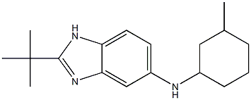 2-tert-butyl-N-(3-methylcyclohexyl)-1H-1,3-benzodiazol-5-amine 结构式
