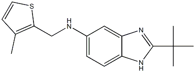 2-tert-butyl-N-[(3-methylthiophen-2-yl)methyl]-1H-1,3-benzodiazol-5-amine 结构式