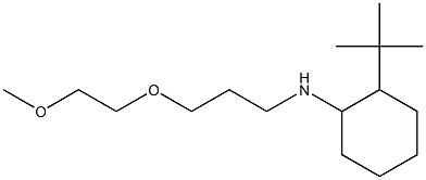 2-tert-butyl-N-[3-(2-methoxyethoxy)propyl]cyclohexan-1-amine 结构式