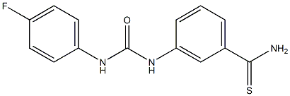 3-({[(4-fluorophenyl)amino]carbonyl}amino)benzenecarbothioamide 结构式