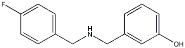 3-({[(4-fluorophenyl)methyl]amino}methyl)phenol 结构式