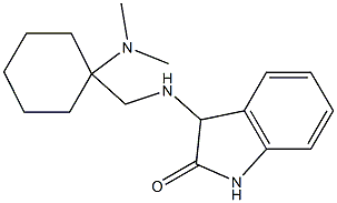 3-({[1-(dimethylamino)cyclohexyl]methyl}amino)-2,3-dihydro-1H-indol-2-one 结构式