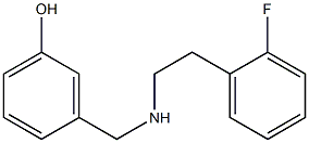 3-({[2-(2-fluorophenyl)ethyl]amino}methyl)phenol 结构式