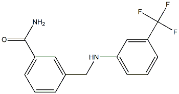 3-({[3-(trifluoromethyl)phenyl]amino}methyl)benzamide 结构式