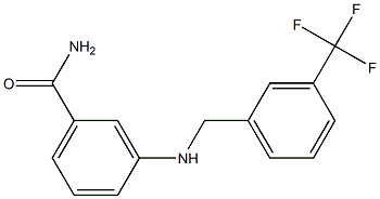 3-({[3-(trifluoromethyl)phenyl]methyl}amino)benzamide 结构式