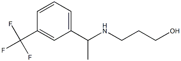 3-({1-[3-(trifluoromethyl)phenyl]ethyl}amino)propan-1-ol 结构式