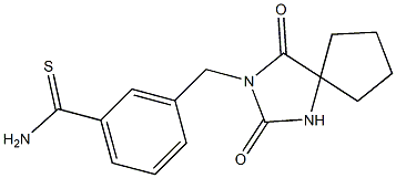 3-({2,4-dioxo-1,3-diazaspiro[4.4]nonan-3-yl}methyl)benzene-1-carbothioamide 结构式