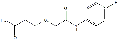 3-({2-[(4-fluorophenyl)amino]-2-oxoethyl}thio)propanoic acid 结构式