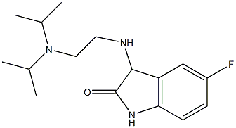 3-({2-[bis(propan-2-yl)amino]ethyl}amino)-5-fluoro-2,3-dihydro-1H-indol-2-one 结构式
