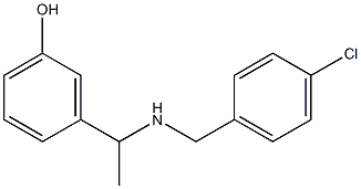 3-(1-{[(4-chlorophenyl)methyl]amino}ethyl)phenol 结构式