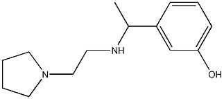 3-(1-{[2-(pyrrolidin-1-yl)ethyl]amino}ethyl)phenol 结构式