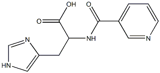 3-(1H-imidazol-4-yl)-2-[(pyridin-3-ylcarbonyl)amino]propanoic acid 结构式