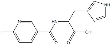 3-(1H-imidazol-4-yl)-2-{[(6-methylpyridin-3-yl)carbonyl]amino}propanoic acid 结构式