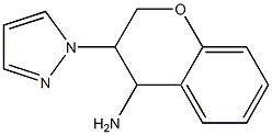 3-(1H-pyrazol-1-yl)-3,4-dihydro-2H-1-benzopyran-4-amine 结构式