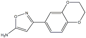 3-(2,3-dihydro-1,4-benzodioxin-6-yl)-1,2-oxazol-5-amine 结构式