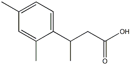3-(2,4-dimethylphenyl)butanoic acid 结构式