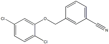 3-(2,5-dichlorophenoxymethyl)benzonitrile 结构式