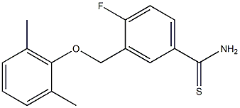 3-(2,6-dimethylphenoxymethyl)-4-fluorobenzene-1-carbothioamide 结构式