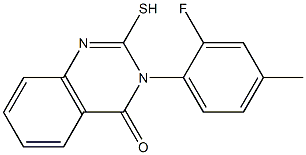 3-(2-fluoro-4-methylphenyl)-2-sulfanyl-3,4-dihydroquinazolin-4-one 结构式