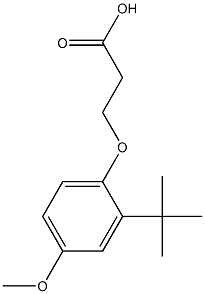 3-(2-tert-butyl-4-methoxyphenoxy)propanoic acid 结构式