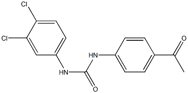 3-(3,4-dichlorophenyl)-1-(4-acetylphenyl)urea 结构式