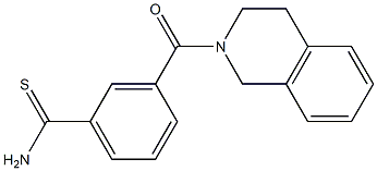 3-(3,4-dihydroisoquinolin-2(1H)-ylcarbonyl)benzenecarbothioamide 结构式