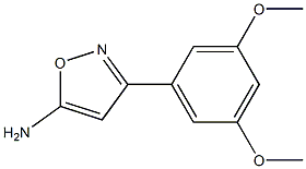 3-(3,5-dimethoxyphenyl)-1,2-oxazol-5-amine 结构式