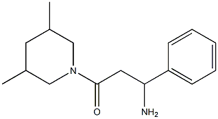 3-(3,5-dimethylpiperidin-1-yl)-3-oxo-1-phenylpropan-1-amine 结构式