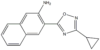 3-(3-cyclopropyl-1,2,4-oxadiazol-5-yl)naphthalen-2-amine 结构式